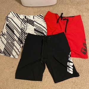 Oakley Board Shorts Bathing Suits 36 Waist 3 Pairs